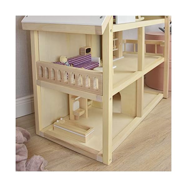 roba Puppenhaus Melhus mit Zubehör - Puppenstube aus Holz im schönen Design – Bild 6