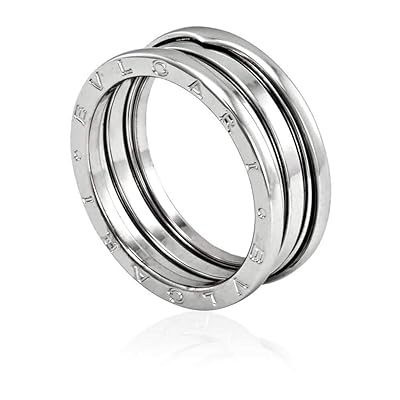 BVLGARI 18K White Gold 3-Band Ring Size Singapore - Main Image
