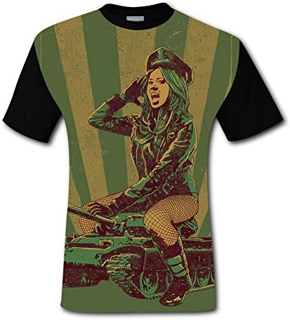 Yangjio Mens Classic Ready for Battle Custom Short Sleeve XL T-Shirts