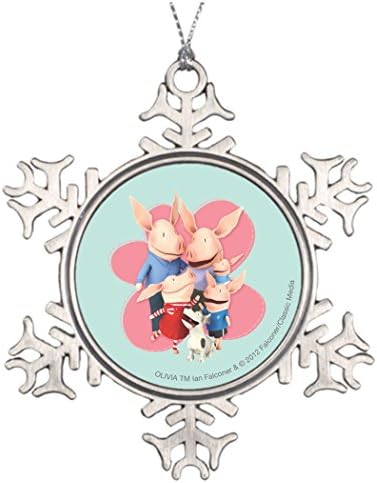 HaroRo Personalised Christmas Tree Decoration Olivia The Pig Make Your Own Christmas Snowflake Ornaments Pig