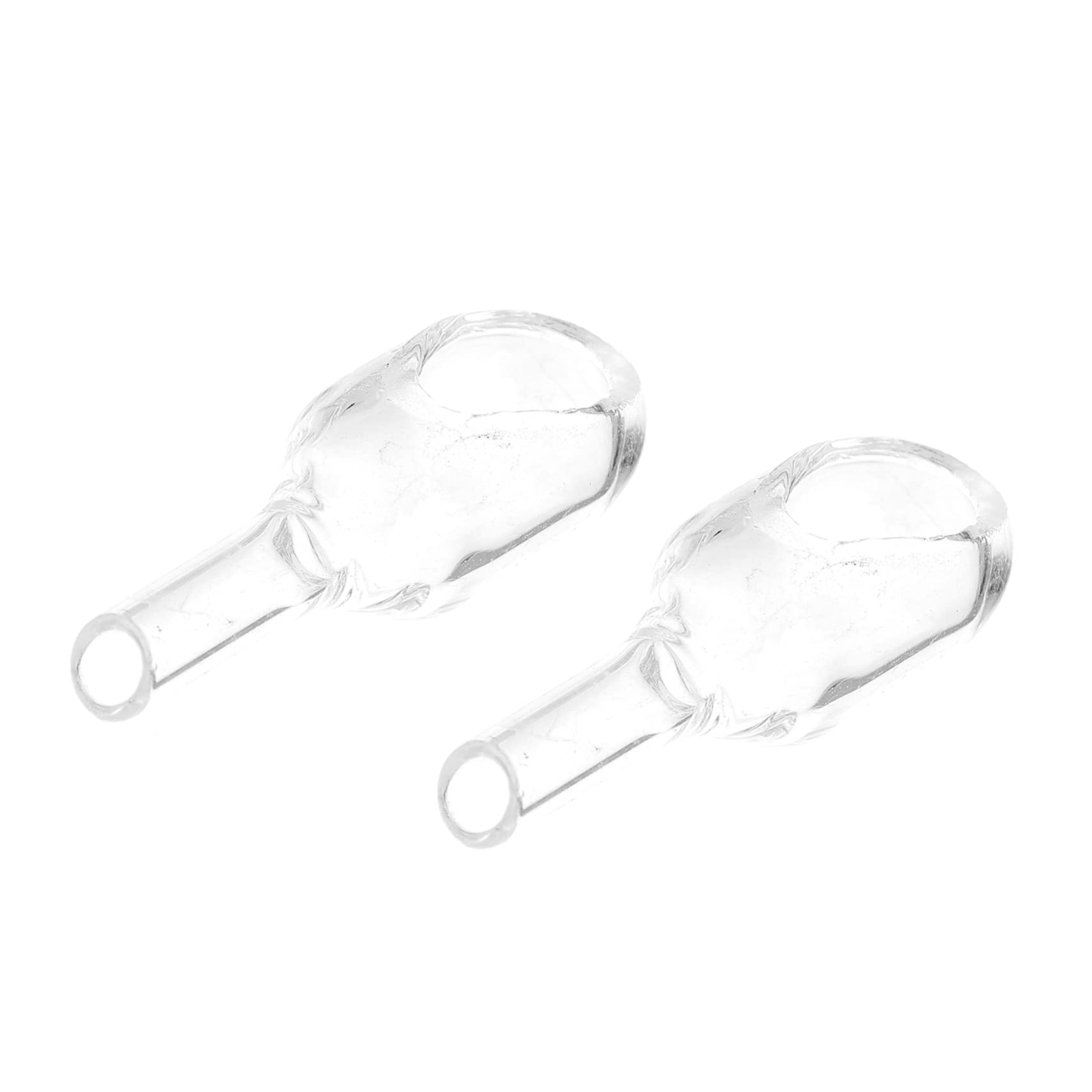 iplusmile 2pcs Glass Weighing Boat Transparent Weighing Funnel Glass Funnel Bottle Set Laboratory Glassware Tool