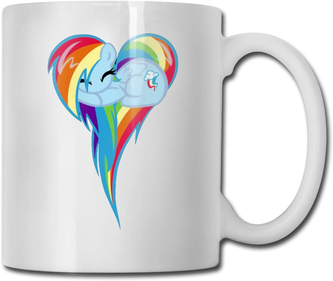 Heart Of Rainbow Dash Personalized White Coffee Mug Tea Cup Gifts T Mothers Day Gifts, Father's Day Gifts, Christmas Gifts, Grandma Grandpa Gifts