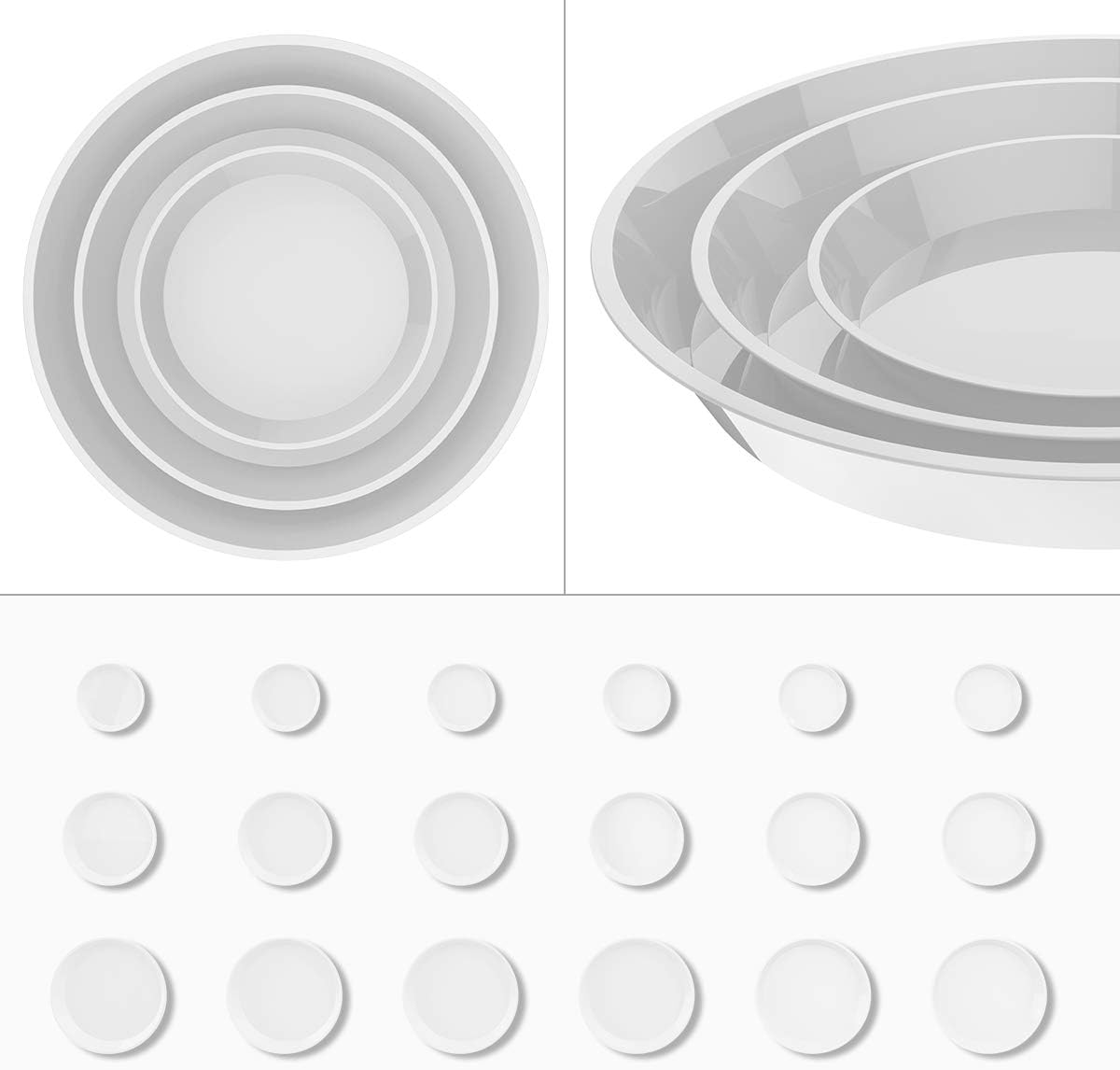 UPMCT 6 Pack Plant Saucer, 4 6 8 10 12 Inch Durable Plant Tray Flower Pot Saucer Round Pallets for Indoors and Outdoor, Plant Container Accessories (6 Inch, White) : Garden & Outdoor