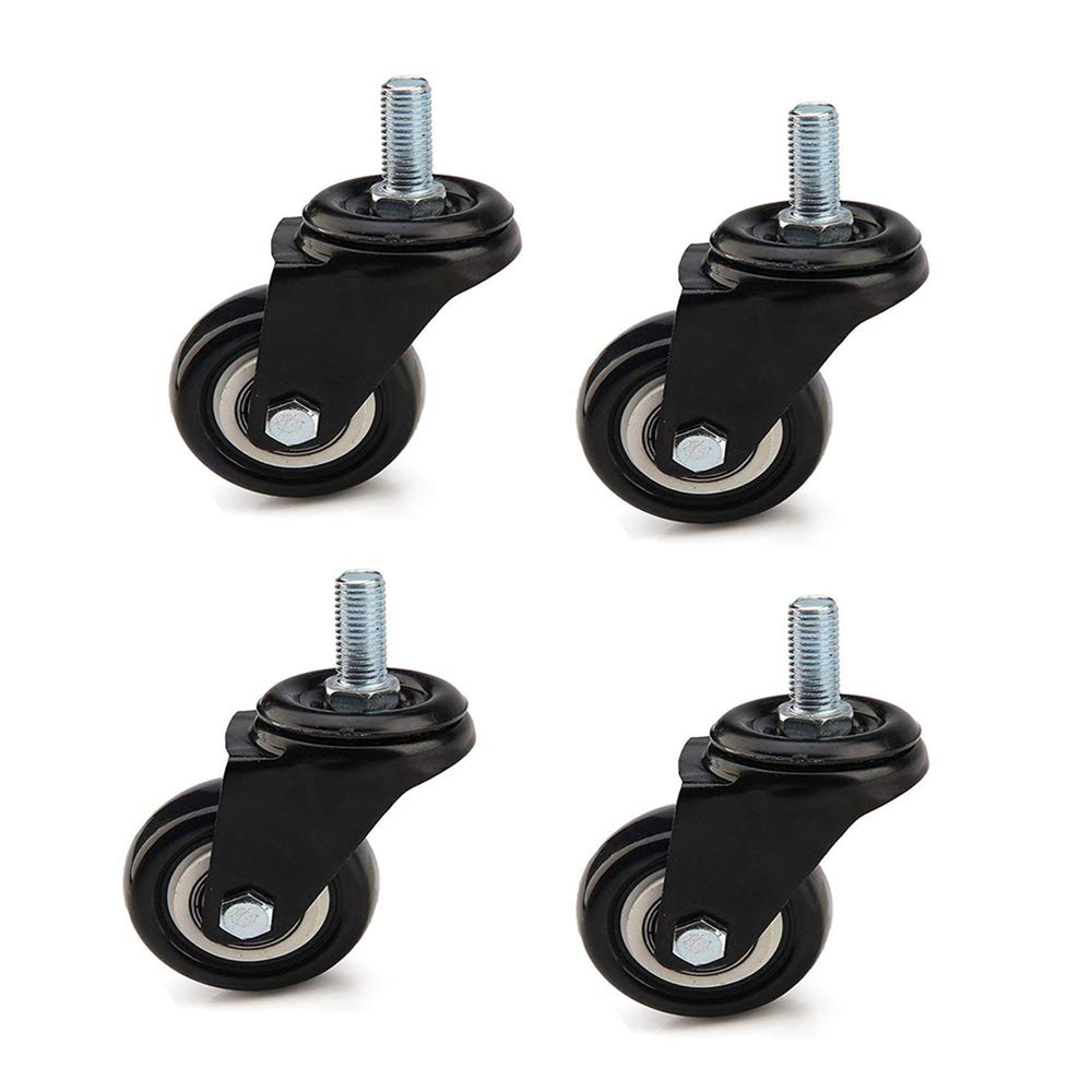 4 castors for furniture transport castors set swivel castors heavy duty castors for pallet furniture furniture castors 40 mm 1.5 inch M8 screws swivel castors