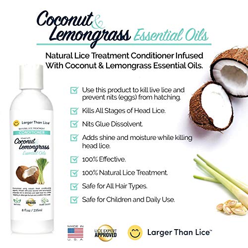 Natural Lice Treatment Conditioner with Coconut & Lemongrass Oil