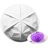 Vrthske 8.1 Inches Silicone Round Shape Cake Pan, Nonstick Mousse Baking Molds for Cake, Mousse, Brownie, French Dessert, Bread, Chocolate, Pastry