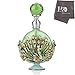 YU FENG 1/4 oz Miniature Glass Perfume Bottle Empty Vintage Jeweled Peacock Decor Crystal Perfume Bottles(Green)
