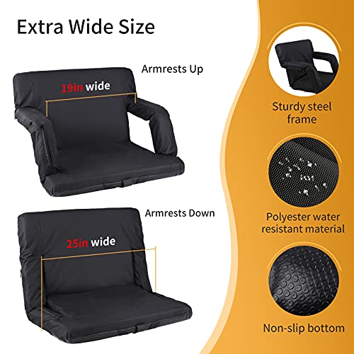 Uekars Extra Wide Heated Stadium Seats for Bleachers,25'' Heated