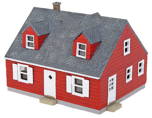 Walthers, Inc. Cape Cod House Kit, 2-3/8 X 2 X 1-5/8" 6 X 5 X 4.1cm