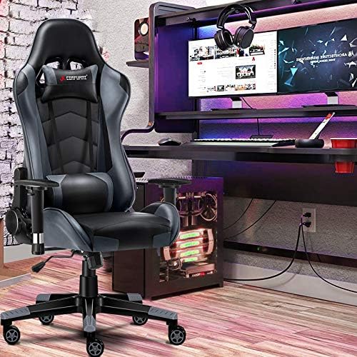 JL Comfurni Gaming Chair Computer Chairs Swivel Leather Desk Chair