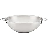 Rachael Ray Professional Stainless Steel Wok/Stir-Fry Pan, Compatible with All Cooktops, Induction Ready, Dishwasher and Metal Utensil Safe, 14 Inch - Stainless Steel
