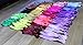 Elastic Hair Ties, No Crease Ouchless Ribbon Ponytail Holders, Bows Rubber Yoga Twist Hair Bands Accessories, Hand Knotted Fold Over Solid Colors (Multi-colored 200Pcs)