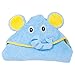 Baby Cat Hooded Elephant Baby Towel Large Blue 33x33″ | Delicate & Soft 100% Hypoallergenic Cotton Robe | Super Absorbent & Moisture Wicking Soft Cloth for Dry, Happy Boys & Girls