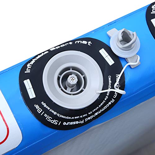 Simoner 10ft Inflatable Air Track, 3Mx1M Tumbling Mat, Gymnastic Yoga Airtrack, Trampoline Floor Mat for Indoor Home Gym/Outdoor Training (Blue) - Thumbnail 5