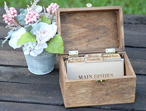 Personalized Recipe Card Box - Personalized Gift - Rustic Home Decor - Recipe Holder - Recipe Box - Recipe Card Box