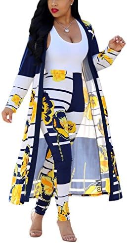 Playworld Women's Geometric Patterns Modest Muslim Islamic Open Front Abaya Jilbab Coat with Belt