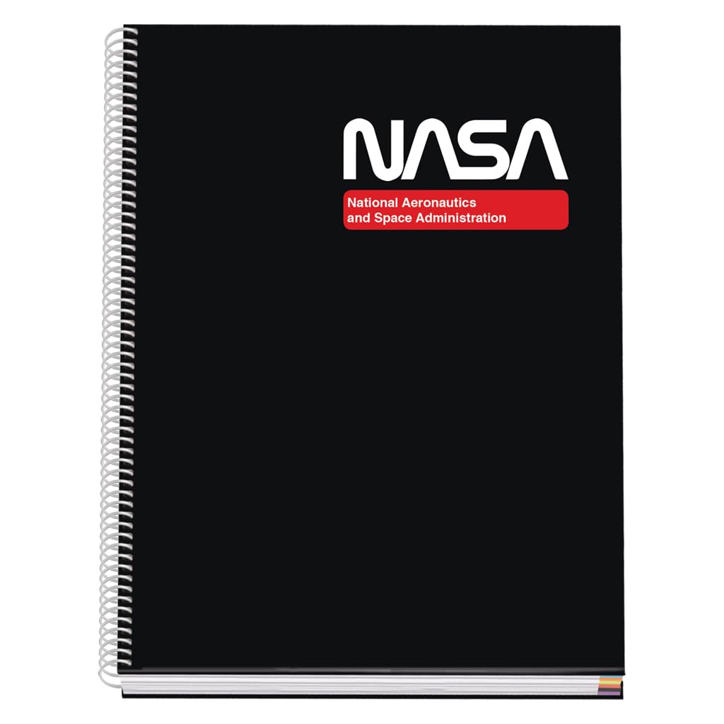 DOHE - A4 Squared Notebook - Spiral Binding, 100 Sheets of 90 g/m², 5 mm Square, Hardcover, NASA Black, School Supplies - FSC Mix AEN-COC-000243 - Black