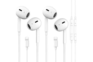 GAXIWILO 2 Packs- Wired Headphones for iPhone Earbuds Built-in Microphone & Volume Control Nosie Reduction Headsets Compatible with iPhone 14/13/12/11/XR/XS/X/8/7/SE/Pro/Pro Max/Support All iOS System
