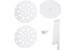Oumefar Pipette Rack, 28-Holes Plexiglass Round Disc Test Tubing Stand Holder Pipette Stand Laboratory Equipment Labsupplies 