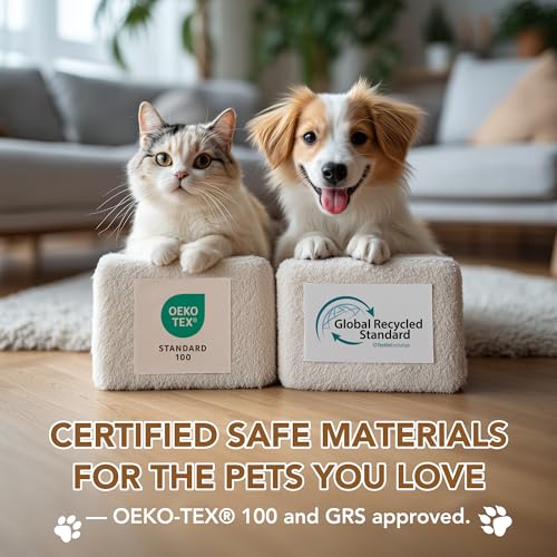 PETNOVO Cama para Perros y Gatos de Interior con Manta Integrada, Cama Desenfundable y Lavable con Base Antideslizante, Cama Suave y Envolvente para Perros y Gatos Pequeños y Medianos, 70 cm, Negro