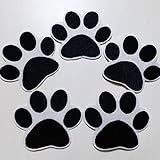 Set of 10 pcs Dog PAW Iron On Sew On Cloth Embroidered Patches Appliques Machine Embroidery Needlecraft Sewing Projects DIY
