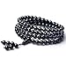 AmorWing 108 Bead 6mm Black Onyx Meditation Mala Bracelet,Necklace Gemstone Jewelry