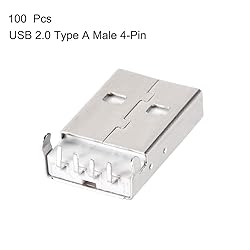 uxcell 100PCS USB 2.0 Type a Male Socket Connector