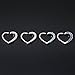 16g Clear/Pink Cubic Zirconia Heart Surgical Steel Daith Tragus Cartilage Earring piercing (Aqua)