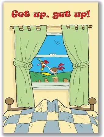 Uncle Pokey Birthday Card - Early Morning Birthday - Humorous Full Color Art on 100 pound paper with envelope folding to 5"x 7" Sold as a single card