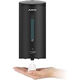 AIKE Wall Mount Automatic Foam Soap Dispenser 25 OZ Commercial Large Capacity Stainless Steel Model AK1205FA(Matte Black)