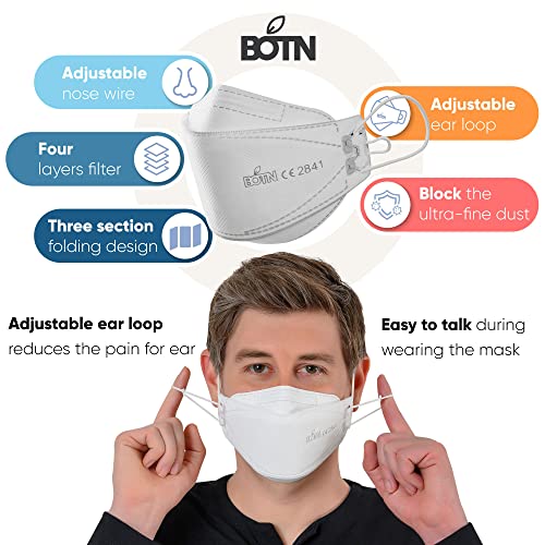 BOTN 11Pcs KF94 Protective and Safety Face Mask for Adult, 4Layer