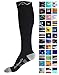 Compression Socks for Women & Men by A-Swift - Easywear Series - Best For Running, Athletic Sports, Crossfit, Flight Travel - Suits Nurses, Maternity Pregnancy, Shin Splints (Black & Grey, L/XL)