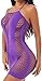 ADOREJOY Womens Lingerie Bodysuit Chemise Teddy Naughty Babydoll Nighty(Purple,L)