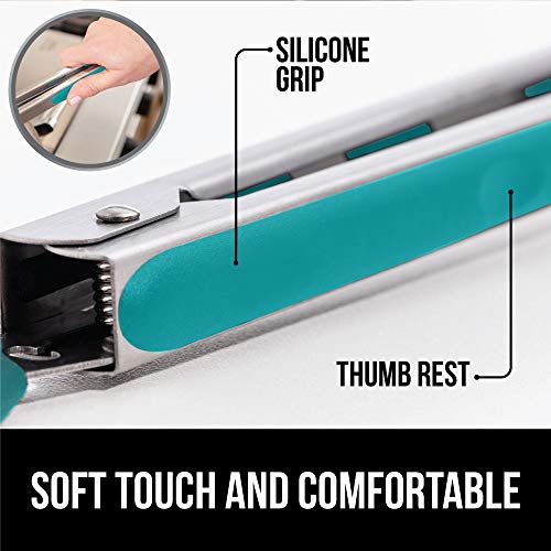 Gorilla Grip AllPurpose Tongs, 12 Inch, Stainless Steel, Rust