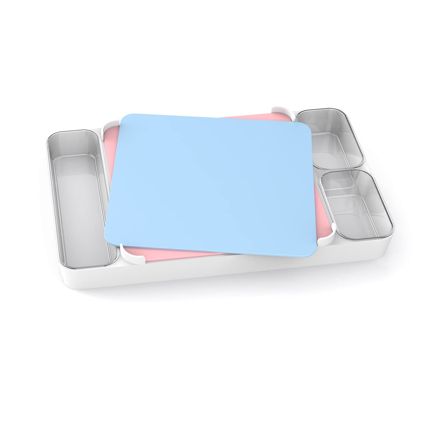 Empava Chopping Board Set - Plastic Bowls, Colour Coded Cutting Boards, Non-Slip, Dishwasher Safe