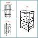 Flipshelf-Folding Metal Bookcase-Small Space Solution-No Assembly-Home, Kitchen, Bathroom And Office Shelving-Black, 3 Shelves, Narrow
