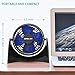 OPOLAR Portable Desk USB Fan, Super Quiet, Maximal 40db, Perfect Table Fan, Small Size, 2 Speeds, 360° Rotating Free Adjustment Personal Fan for Home,Office and Dorm-Blue