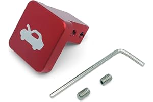 BSAMZO Heavy Duty Billet Aluminum Hood Latch Release Cable Repair Kit, Replacement for Civic CR-V 1997 to 2006 Element 2003 to 2011 Ridgeline 2006 to 2014 (Red)