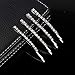 Folansy 24 Pieces Clear Rhinestone Bobby Pin Crystal Hair Pin Metal Hair Clips Decorations for Lady Women Girls,Silver