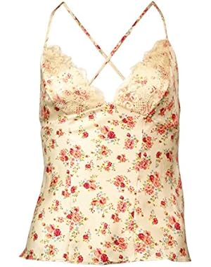 Women's Market Floral Lace Trim Cami