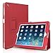 Screen Protector for iPad 2 / iPad 3 / iPad 4, GARUNK Tempered Glass Screen Protector [9H Hardness] [Crystal Clear] [Scratch Resist] [Bubble Free Install] for iPad 2 3 4 Gen 9.7-inch - Red