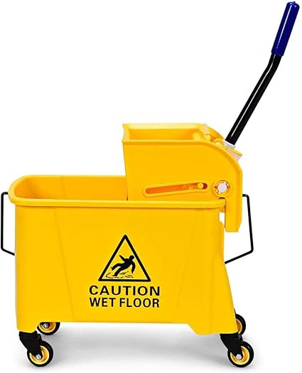 Wringer Emmer Mop Emmer Met Wielen Wielen Emmer Met Afneembare Hendel Pers Met De Mop Wringer Emmer Het Schoonmaken Karren 20l Voor Huishoudelijke Amazon Nl