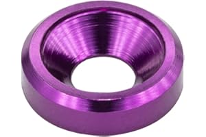 LAGEFEFE [60PCS] M3 Finishing Countersunk Washers, Anodized Aluminum Alloy, Head Washers Gaskets Cup Shim for Screw RC/FPV/PC/Drone/Mechanical Accessories Parts, Purple