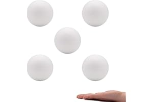 Crafare 3 Inch 5 Pack White Craft Foam Balls Round Polystyrene Foam Balls for Arts Household School Project Party Decoration