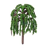 Techinal 1Pcs Artificial Mini Willow Tree Plants Miniature Fairy House Garden Dollhouse Landscaping Decor