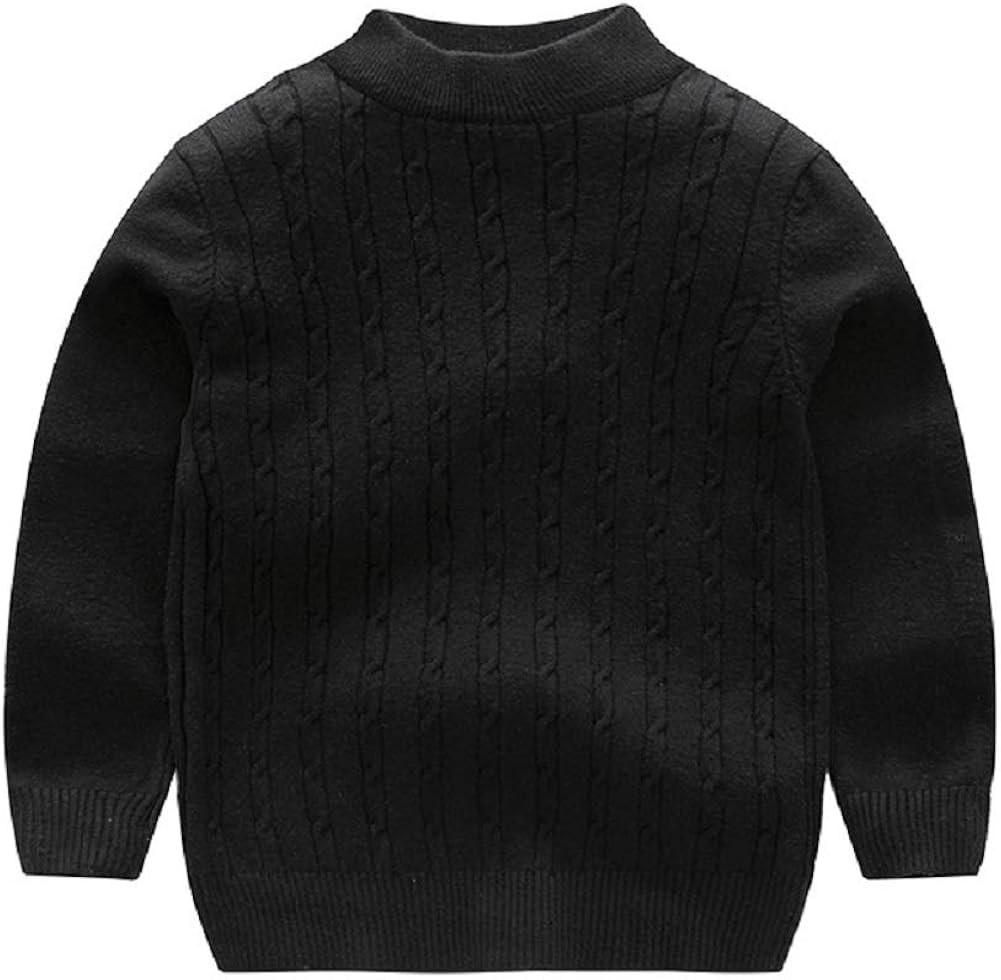 Little Baby Turtleneck Long Sleeve Sweater Basic Solid Fine Knit Warm