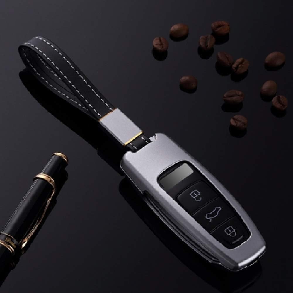 Dmwfaker Car Aluminium Alloy Key Cover Case Holder, For AUDI Q8 A7 A6 2018 2019