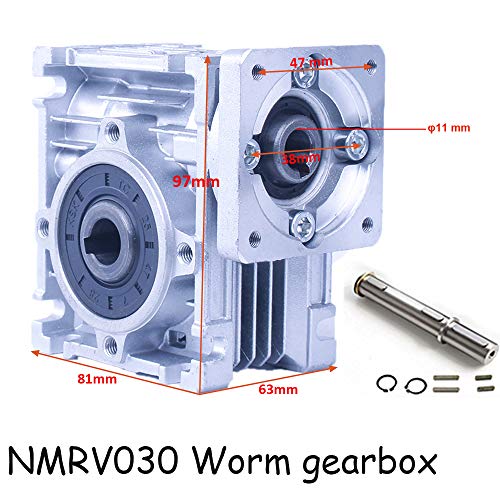 Worm Gear Gearbox NMRV-030 Speed Reducer Ratio 80:1 for Stepper Motor