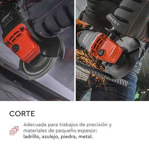 Angle Grinder GL-125S 125mm 860W - Variable Speed 4000-11000 RPM, Soft Start, 3m Cable, M14 Thread, Auxiliary Grip, RS Dust Protection, by Dnipro-M