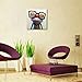 Muzagroo Art Hand Painted on Canvas Cute Frog with Glasses Oil Painting Wall Art (16x16in Happy Frog)